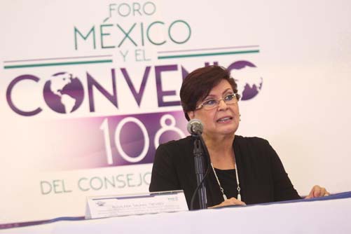 Dra. Rosalinda Salinas Treviño asiste al “Foro México y el Convenio 108 del Consejo de Europa”