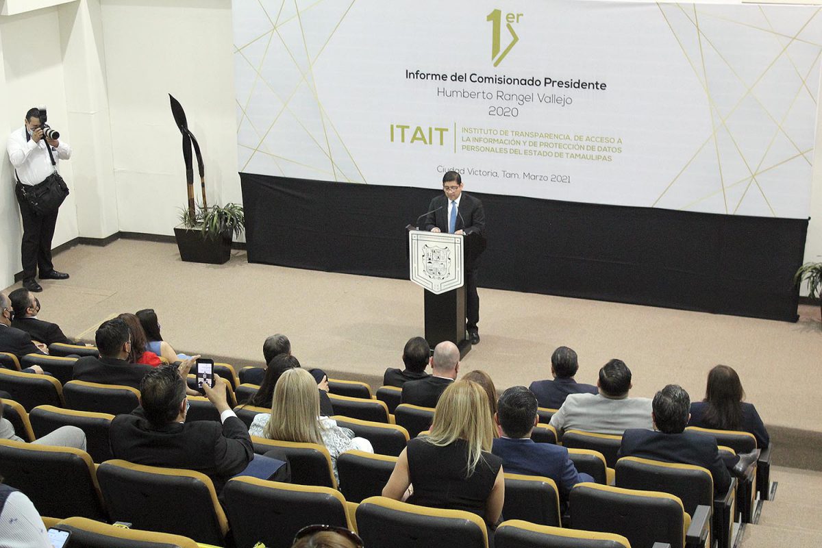 Comisionado Presidente, Lic. Humberto Rangel Vallejo rinde su Primer Informe de Labores al frente del ITAIT